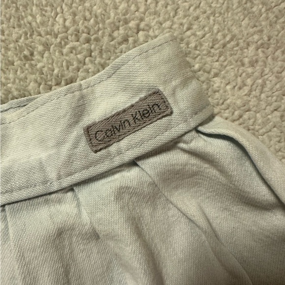 Calvin Klein VTG 80s Denim Maxi Jean Skirt Chambray Vintage Light Blue - Picture 9 of 10